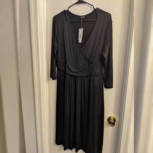 Black wrap dress